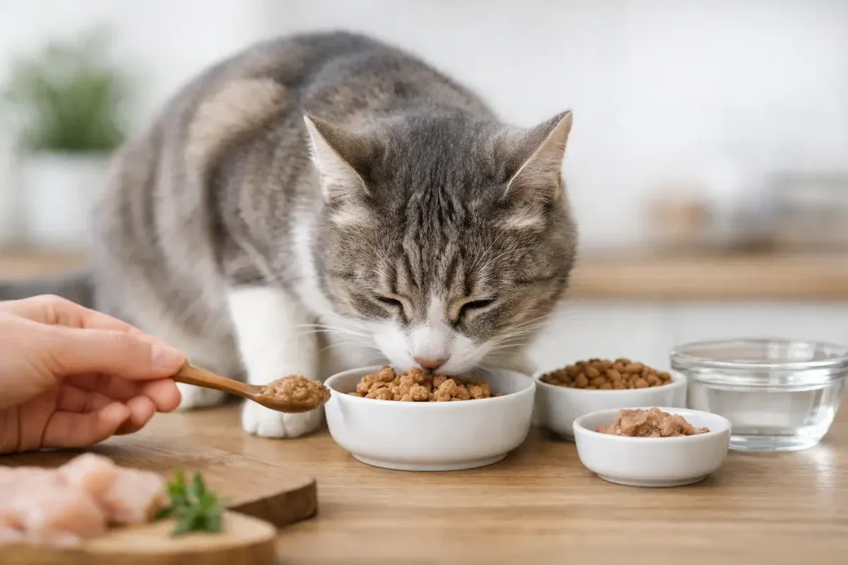 Sensitive Katzenfutter langsam einführen