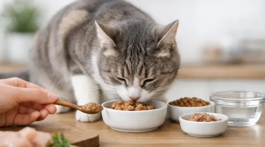Sensitive Katzenfutter langsam einführen
