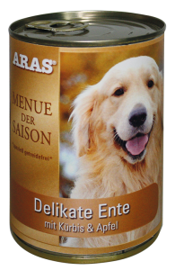 ARAS Menü der Saison für Hunde Ente