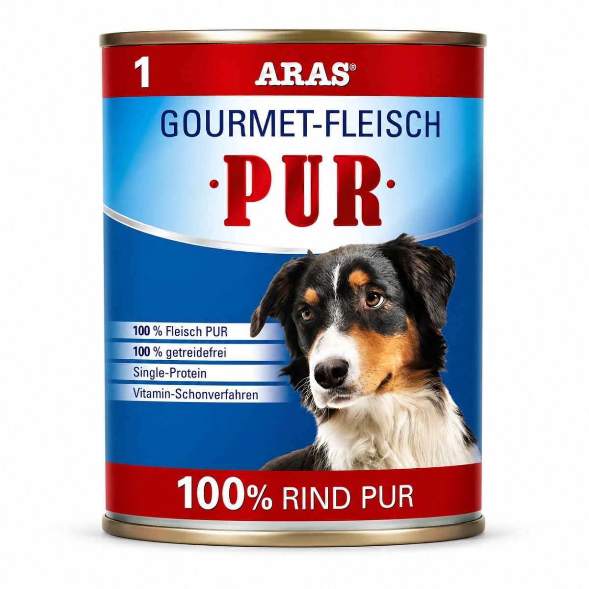 Dose ARAS Hundefutter 100% Rind PUR
